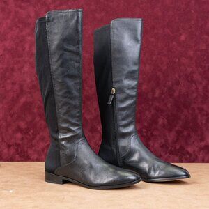 Louise et Cie Women Verdi Riding Zip Flexible Black Leather Boots sz 9US EUR40